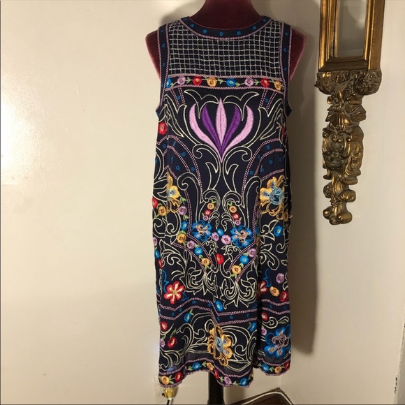 Stunning Maeve navy embroidered Anthropologie NWOT - Picture 6 of 8